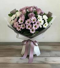 Букет цветов из:  Хризантемы и Розы в Ныроб