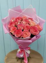 Букет 15 Розовых роз Равель #REPLACE_PRED# Ныроб