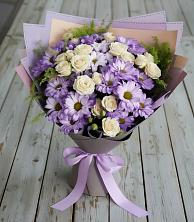 Букет цветов из:  Хризантемы и Розы в Ныроб