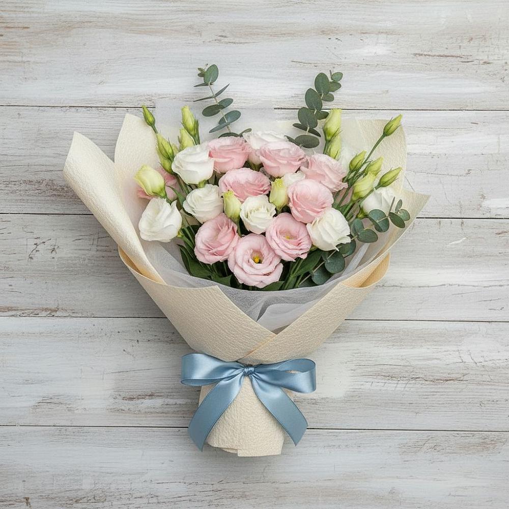 Букет цветов из: Лизиантусы в Ныроб